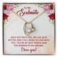 To My Soulmate Necklace I Love You Wife Love Knot Message Card and Box Gift Set for Girlfriend Women from Husband Boyfriend Couples, Meaningful Necklace Message Card and Gift Box Styles on Birthday, Christmas, Anniversary Forever Love