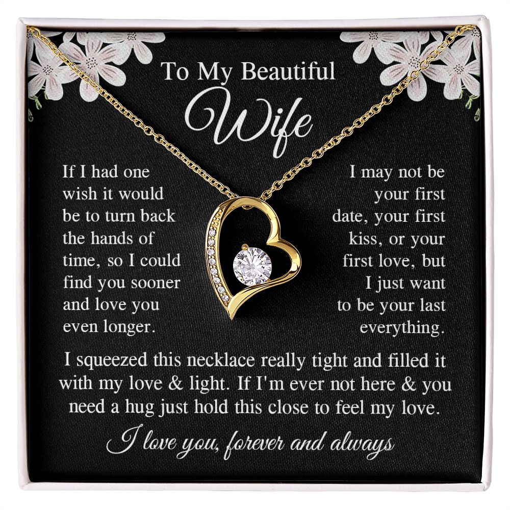Wife Necklace Gift for Her, Soulmate Jewelry, Necklace for Future Soulmate, Wedding Valentine Jewelry for Wife Necklace Gifts from Husband - Soulmate Gift Necklace with Message Card and Gift Box Forever Love