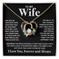 Couples Gifts Necklace To My Wife Necklace Birthday Christmas Jewelry Romantic Gifts For My Wife Pendant Jewelry with Message Card and Box Necklaces for Women Valentines Day Happy Anniversary Wedding Present Forever Love