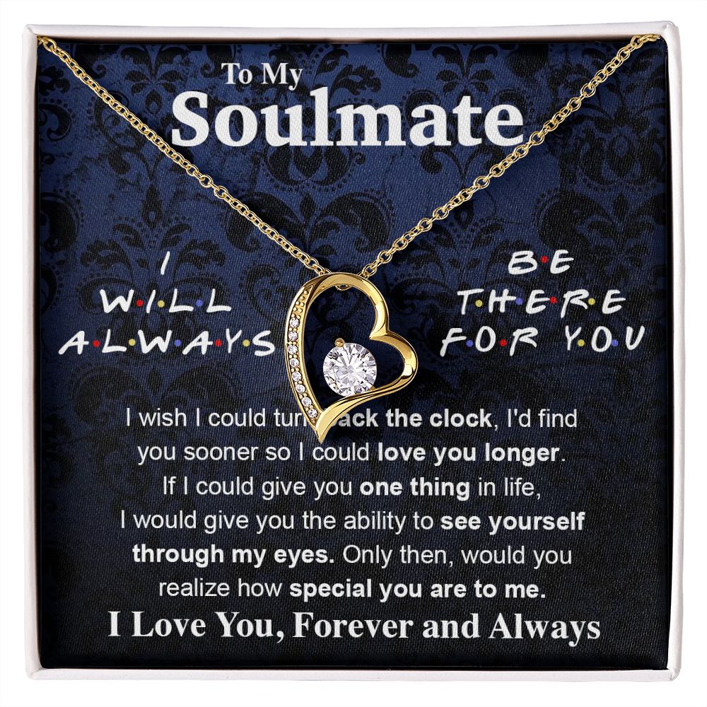 To My Soulmate Necklace To My Future Wife Necklace Gifts, Promise Necklace For Her, Fiance Gifts For Her, Valentine Necklace Gifts For Soulmate From Husband With Message Card Box LED, Soulmate Necklace For Women, To My Wife Necklace Forever Love