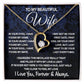To My Beautiful Wife Necklace, Soulmate Jewelry For Women, Wife Necklace From Husband, Soulmate Anniversary Gifts Necklace For Wife, Soulmate Gifts For Her, To My Future Wife Necklace Soulmate Forever Love