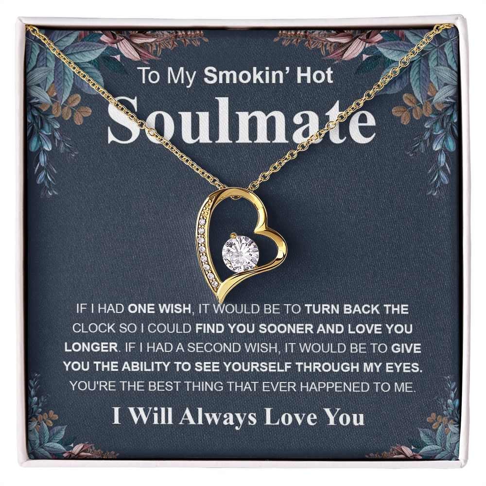 Gifts For Soulmate Birthday Gifts From Husband Necklace Valentines Day, Necklace for Future Soulmate, Wedding Birthday Jewelry for Wife Necklace Gifts from Husband - Soulmate Gift Necklace with Message Card and Gift Box Forever Love
