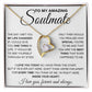 to My Soulmate Necklace, Soulmate Jewelry for Women, Wife Gifts from Husband , Valentine Necklace for Wife Soulmate Gifts Future Wife Necklace Message Card and Gift Box Styles on Birthday, Wedding, Anniversary, Valentine Forever Love