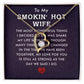 Couples Gifts, Smokin' Hot Wife Necklace Gifts From Husband, Wedding Anniversary Jewelry For Wife From Husband, Wife Birthday From Husband, To My Unbiological Sister Message Card and Gift Box styles On Birthday, Christmas, Anniversary  Forever Love