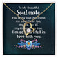Couples Gifts, Beautiful Soulmate Necklace Gifts From Husband, Wedding Anniversary Jewelry For Wife From Husband, Wife Birthday From Husband, To My Unbiological Sister Message Card and Gift Box styles On Birthday, Christmas, Anniversary  Forever Love