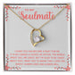 Couples Gifts, Soulmate Necklace Gifts From Husband, Wedding Anniversary Jewelry For Wife From Husband, Wife Birthday From Husband, To My Soulmate Message Card and Gift Box styles On Birthday, Christmas, Anniversary  Forever Love