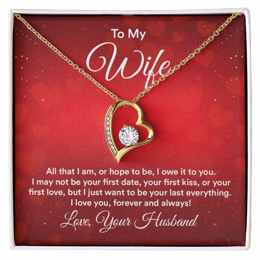 Couples Gifts,My Wife Necklace Gifts From Husband, Wedding Anniversary Jewelry For Wife From Husband, Wife Birthday From Husband, To My Soulmate Message Card and Gift Box styles On Birthday, Christmas, Anniversary  Forever Love