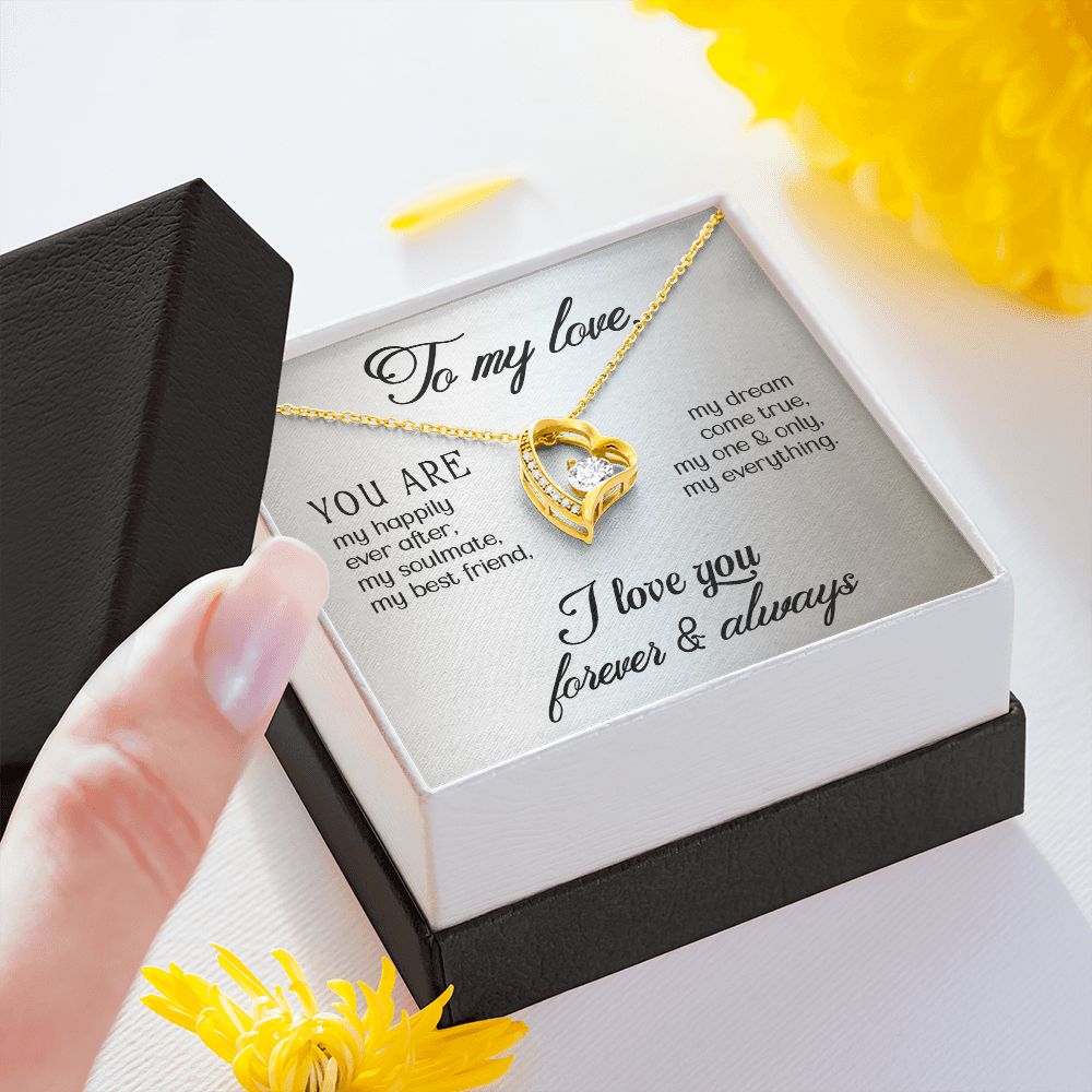 To My Love "Promise NecklaceGift for Fiance, Girlfriend, Future Wife, Wife. Fiance, Girlfriend, Future Wife, Wife Gift, Love Knot Meaningful Necklace Message Card and Gift Box Styles on Birthday, Christmas, Anniversary Forever Love
