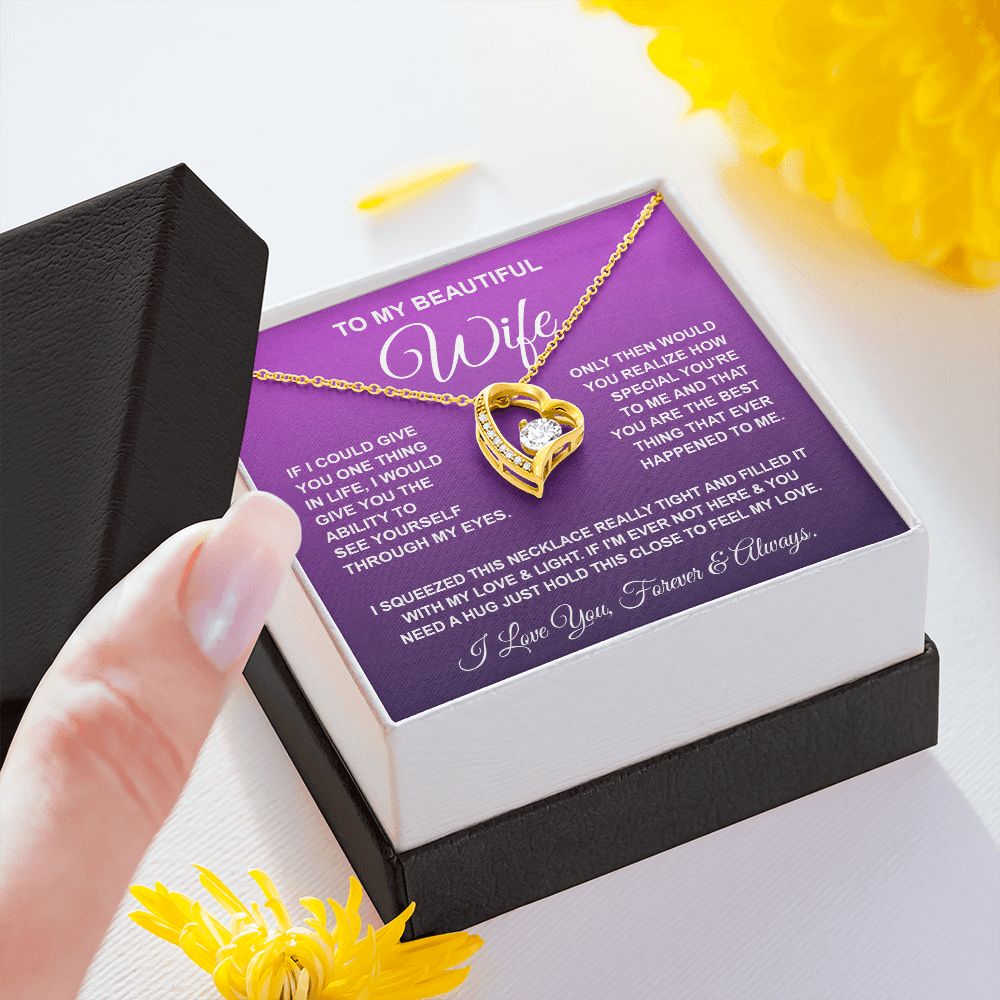 Soulmate Necklace Gifts From Husband, For Wife From Husband, Soulmate Gifts From Husband, Necklaces For Wife From Husband To My Wife Necklace Message Card and Necklace Gift Box Gift Box Styles on Birthday, Wedding, Anniversary, Valentine Forever Love