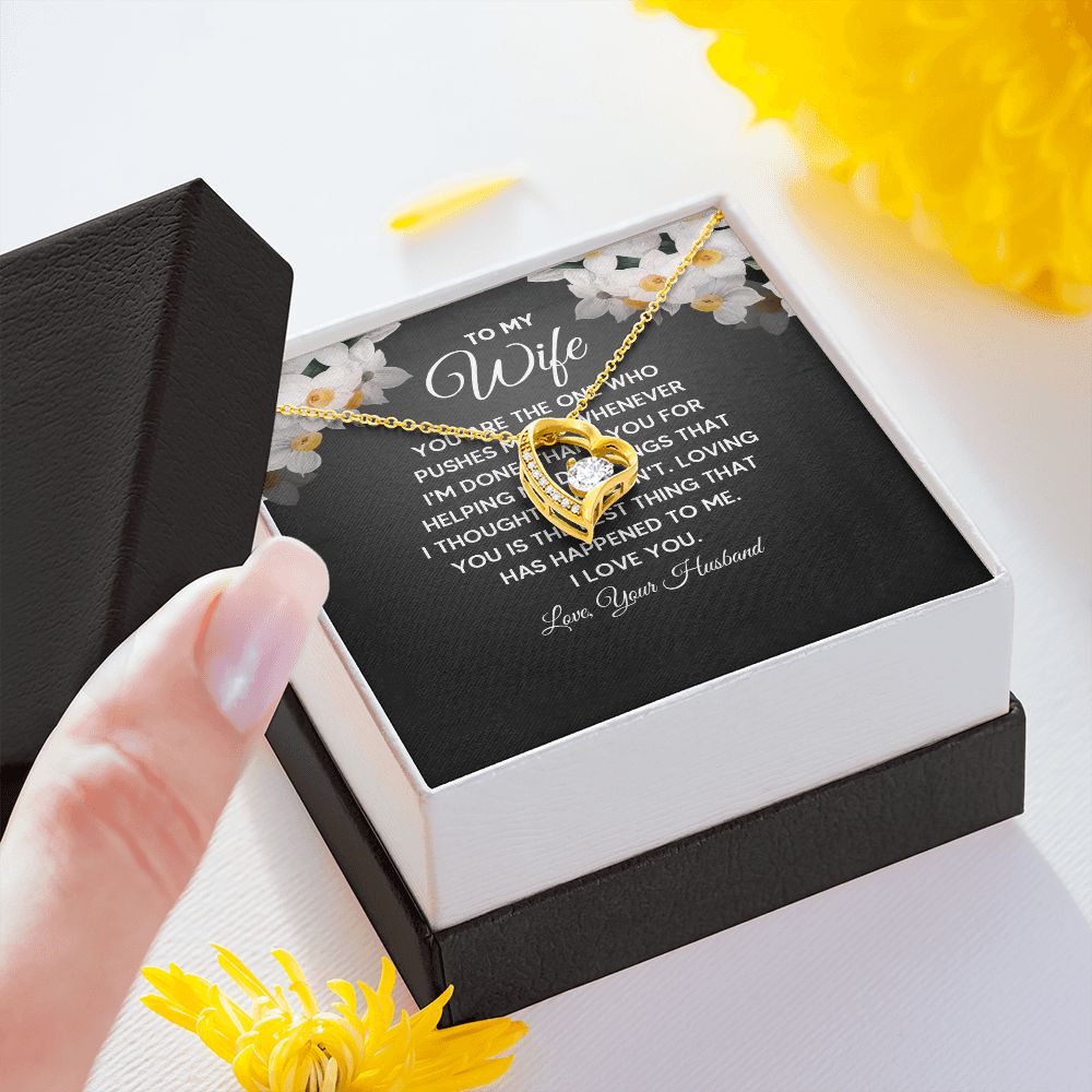 Wife Necklace Gifts From Husband, Wedding Anniversary Jewelry For Wife From Husband, Wife Birthday From Husband  Message Card and Gift Box styles On Birthday, Christmas, Anniversary Forever Love