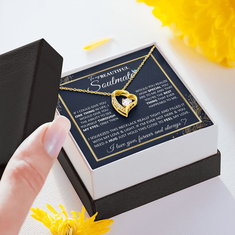 Couples Gifts, To My Dear Wife Necklace Gifts From Husband, Wedding For Wife From Husband, Wife Birthday From Husband, To My Beautiful Wife, Necklace Custom Name Message Card and Gift Box Styles on Birthday, Christmas, Wedding, Anniversary Forever Love