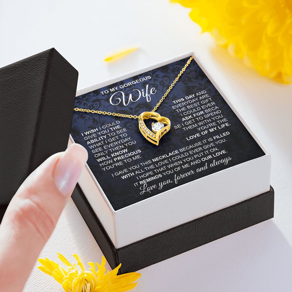 to My Wife Necklace from Husband, Necklaces for Wife from Husband, to My Soulmate Necklace for Women, Soulmate Jewelry for Wife Wedding Jewelry Gifts for Wife Birthday Gifts from Husband Forever Love