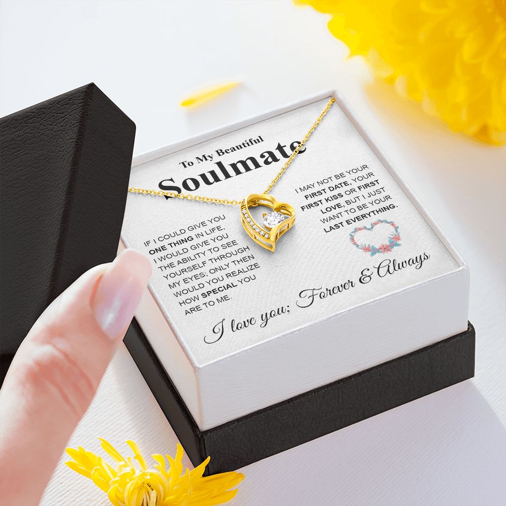 To My Future Wife Necklace My Last Everything, Promise Necklace For Her, Fiance Gifts For Her, Valentine Gifts For Future Wife With Message Card Box LED, Soulmate Necklace For Women, To My Wife Necklace copy Forever Love