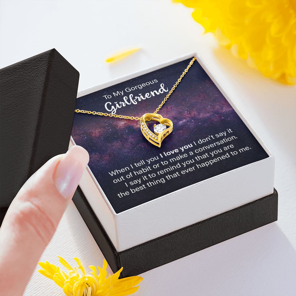 Couples Gifts, Gorgeous Girlfriend Necklace Gifts From Husband, Wedding Anniversary Jewelry For Wife From Husband, Wife Birthday From Husband, To My Soulmate Message Card and Gift Box styles On Birthday, Christmas, Anniversary  Forever Love