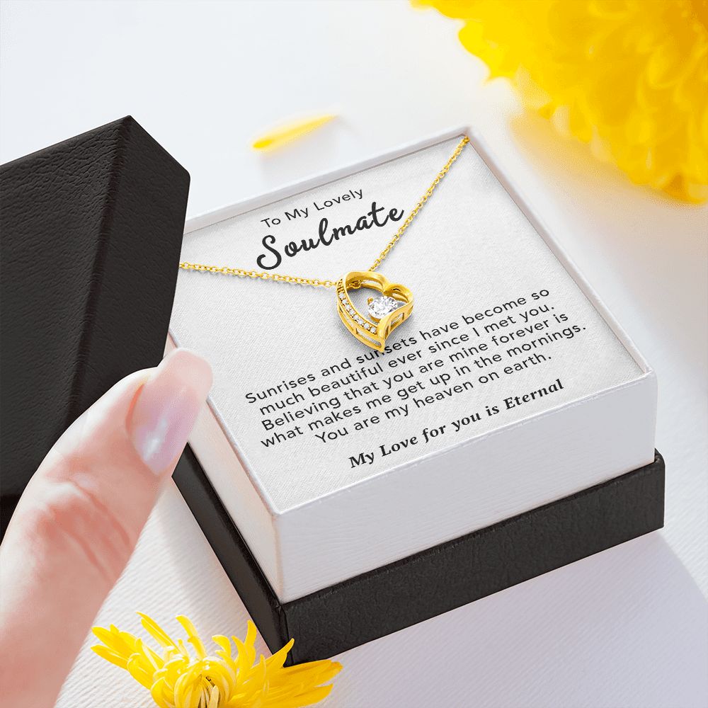 To My Lovely Wife Necklace Gift From Husband To My Badass Wife Pendant Anniversary Jewelry with Message Card and Gift Box. Gift for Wife. Necklace Gift Set for Wife Necklace Gifts Box Gift Box Styles Forever Love