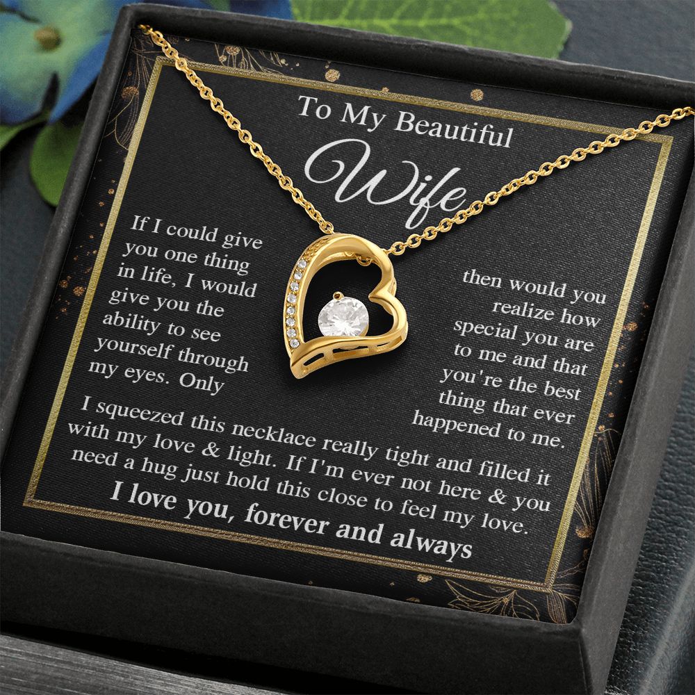 Wife Necklace Gift for Her, Soulmate Jewelry, Necklace for Future Wife, Valentine Jewelry for Wife Necklace Gifts from Husband - Soulmate Gift Necklace with Message Card and Gift Box Forever Love