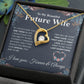To My Future Wife Necklace My Last Everything, Promise Necklace For Her, Fiance Gift For Her, Wedding Gifts For Future Wife With Message Card Box LED, Soulmate Necklace For Women, To My Wife Necklace Forever Love