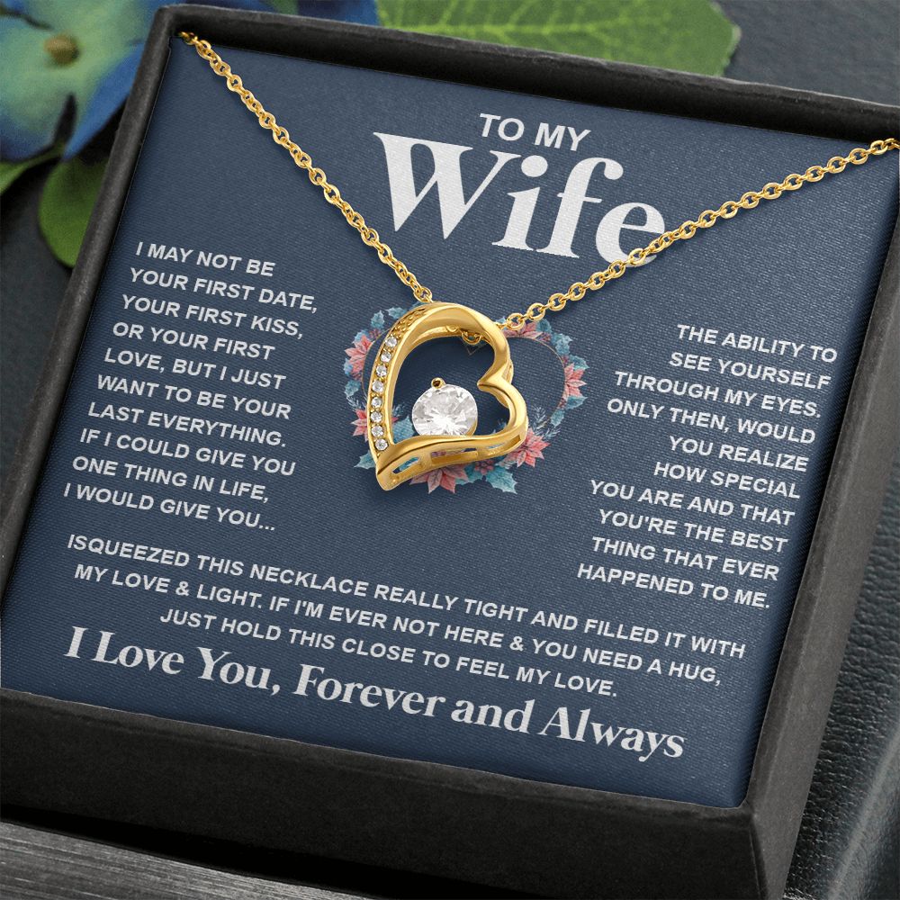 Couples Gifts Necklace To My Soulmate Necklace Birthday Christmas Jewelry Romantic Gift For My Wife Pendant Jewelry with Message Card and Box Necklaces for Women Valentines Day Happy Anniversary Wedding Present Forever Love