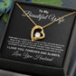 To My Beautiful Wife Necklace From Husband Pendant Jewelry with Message Card and Box Necklaces for Women Valentines Day Happy Anniversary Present for Birthday Merry Christmas for Wife Forever Love