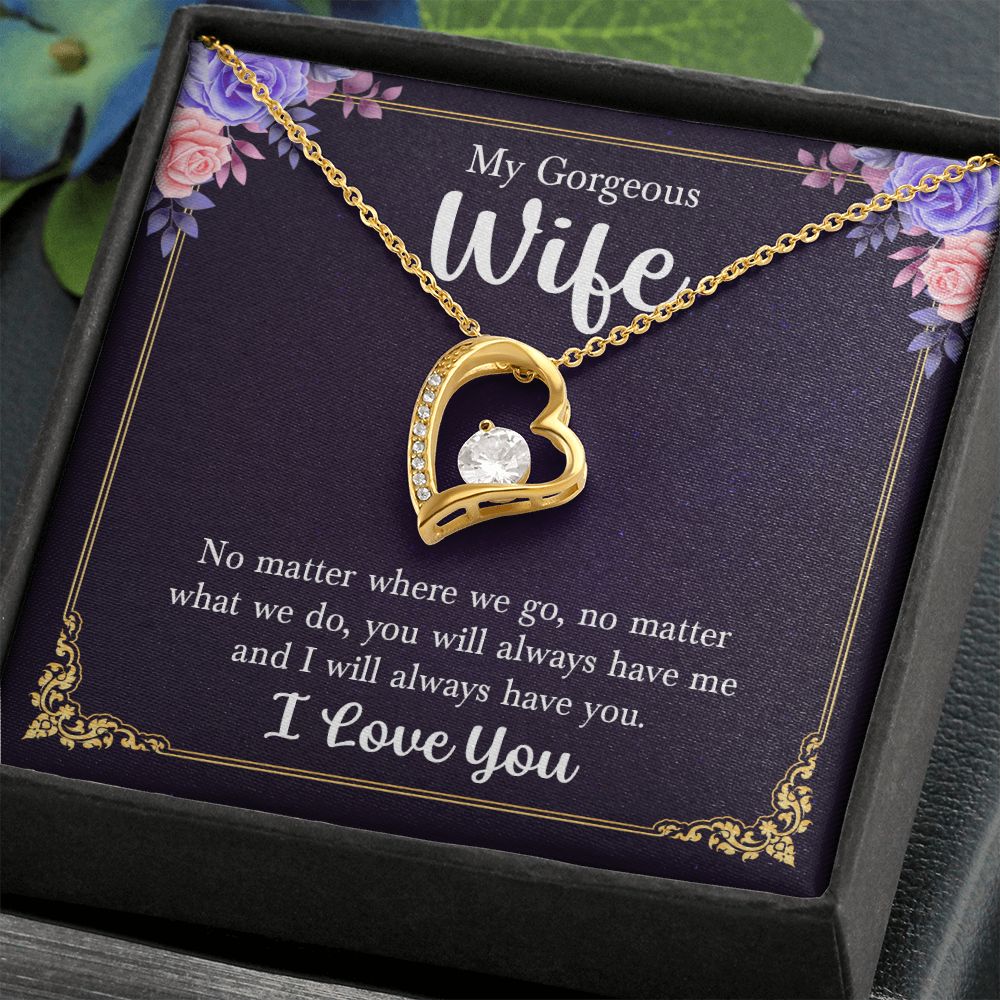 To My Wife Necklace Romantic Gifts For Her Unique Necklaces For Wife From Husband Cute Valentines Day Anniversary Birthday, Love Knot Meaningful Necklace Message Card and Gift Box Styles on Birthday, Christmas, Anniversary  Forever Love