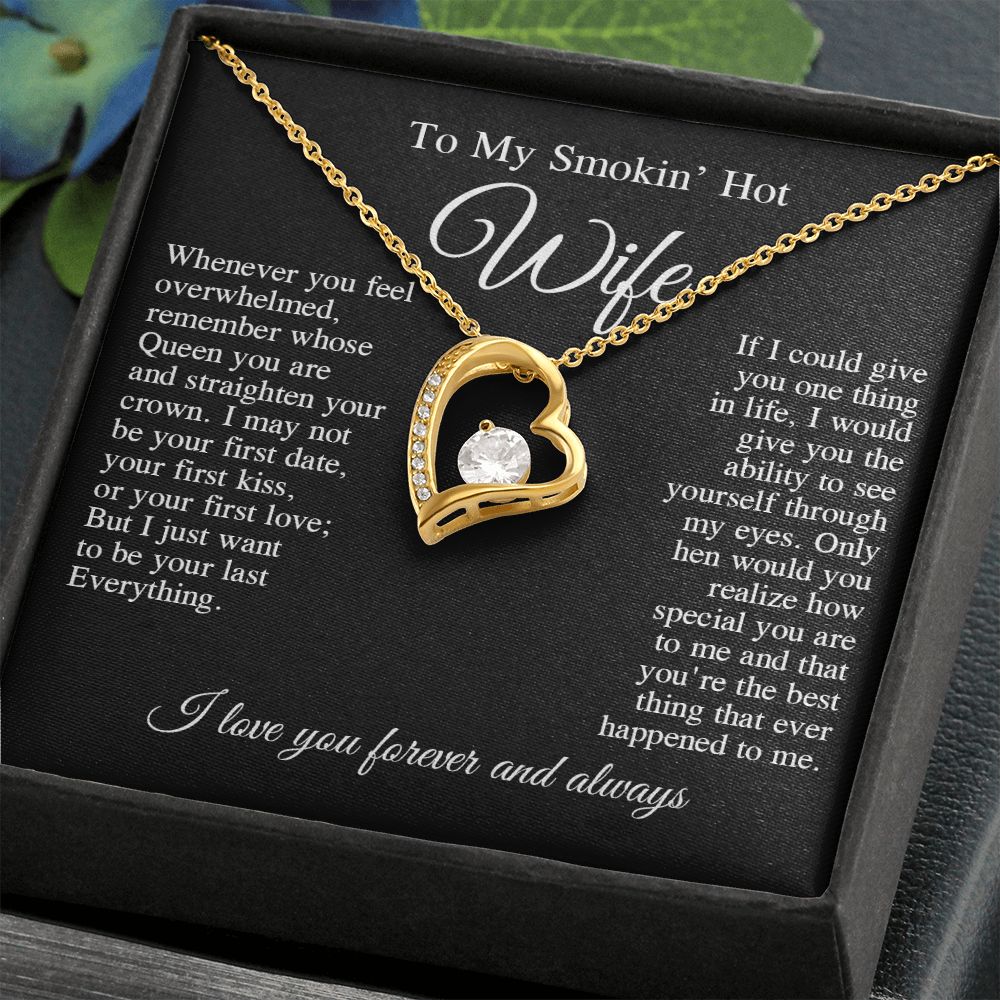 To My Beautiful Soulmate Necklace, Valentine Anniversary Jewelry for Women, Anniversary Gifts For Wife From Husband To My Wife Necklace Message Card and Necklace Gift Box Gift Box Styles on Birthday, Wedding, Anniversary, Valentine Forever Love