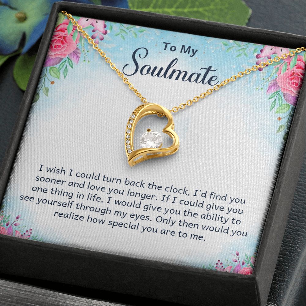 Couples Gifts Necklace To My Soulmate Necklace Gifts For My Wife, Love Knot Meaningful Necklace Message Card and Gift Box Styles on Birthday, Christmas, Anniversary Forever Love