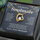 Soulmate Necklace Gift From Husband To My Badass Wife Valentines Days Anniversary Jewelry with Message Card and Gift Box. Gift for Wife. Necklace Gift Set for Wife Message Card and Necklace Gifts Box Gift Box Styles Forever Love