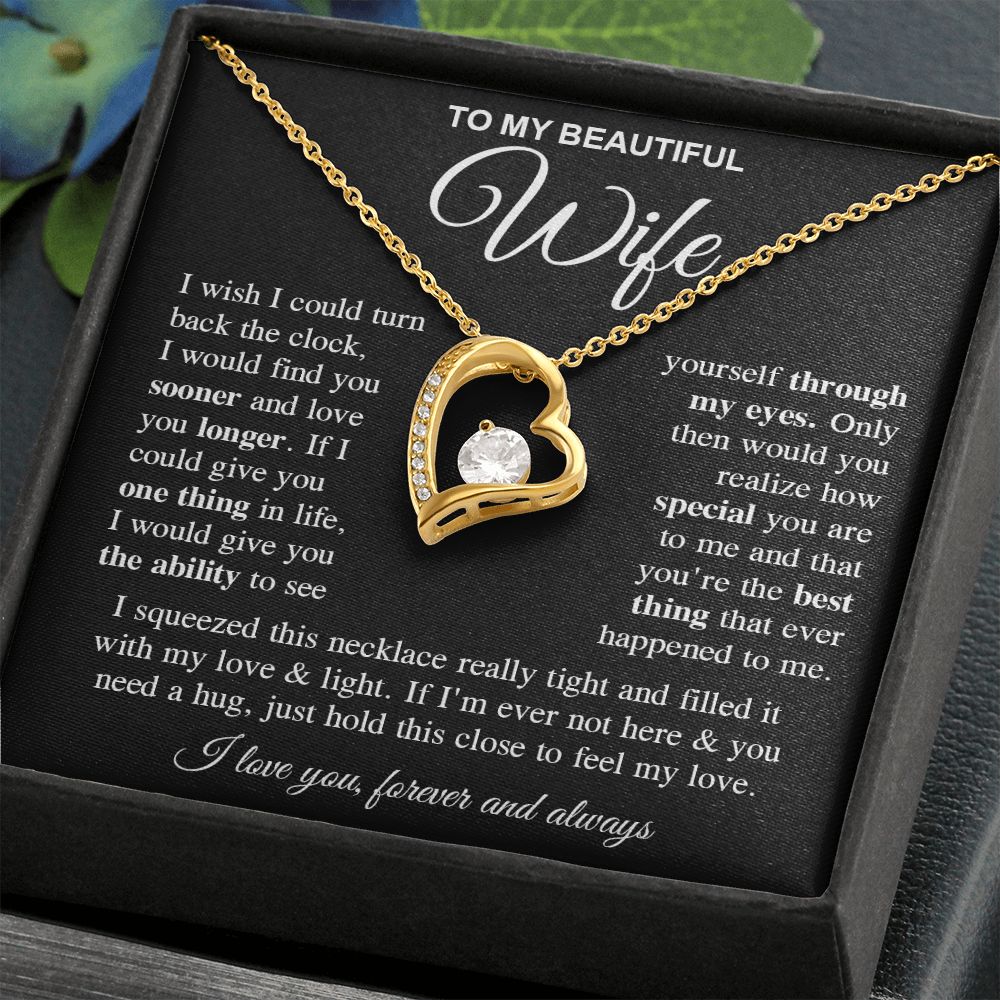 To My Soulmate Necklace Gift for Her, Wife Gifts From Husband, Necklaces For Wife From Husband To My Soulmate Necklace Message Card and Necklace Gift Box Gift Box Styles on Birthday, Wedding, Anniversary, Valentine Forever Love