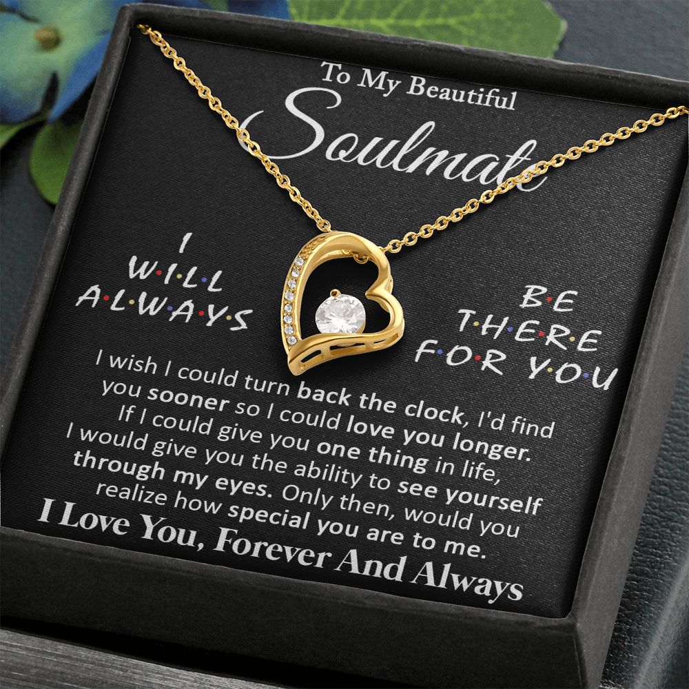 Couples Gifts, To My Beautiful Soulmate Necklace Gifts From Husband, Wedding Anniversary For Wife From Husband, To My Beautiful Wife, Necklace Custom Name Message Card and Gift Box Styles on Birthday, Christmas, Wedding, Anniversary Forever Love