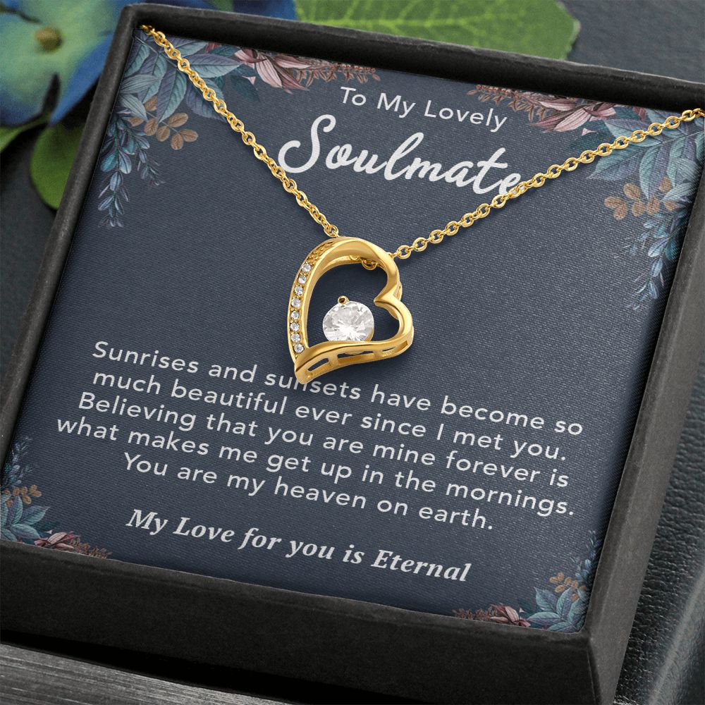 To My Lovely Wife Necklace Gift From Husband To My Badass Wife Pendant Birthday Jewelry with Message Card and Gift Box. Gift for Wife. Necklace Gift Set for Wife Necklace Gifts Box Gift Box Styles Forever Love
