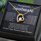 Gifts For Soulmate Birthday Gifts From Husband Necklace Valentines Days, Necklace for Future Soulmate, Wedding Necklace Jewelry for Wife Necklace Gifts from Husband - Soulmate Gift Necklace with Message Card and Gift Box Forever Love