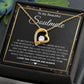 To My Beautiful Soulmate Necklace Gifts for Wife from Husband, Wife Valentine Gifts, Gift for Wife, Message Card and Necklace Gift Box Gift Box Styles on Birthday, Wedding, Anniversary, Valentine Forever Love