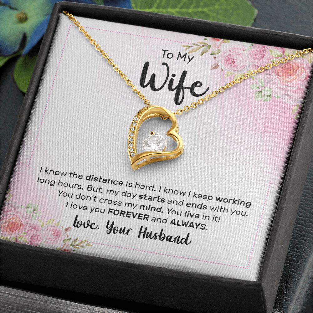 To My Wife Every Passing Second Gift Wife From Husband, Dear Wife, Jewelry For Women, Jewelry For Wife, Love Knot Meaningful Necklace Message Card and Gift Box Styles on Birthday, Christmas, Anniversary Forever Love