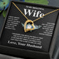 Wife Necklace Gift From Husband To My Badass Wife Pendant Valentines Day Anniversary Jewelry with Message Card and Gift Box. Gift for Wife. Necklace Gift Set for Wife Forever Love