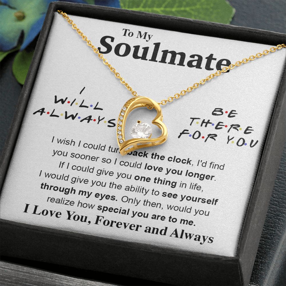 To My Soulmate Necklace To My Future Wife Gifts, Promise Necklace For Her, Fiance Gifts For Her, Valentine Gifts For Soulmate From Husband With Message Card Box LED, Soulmate Necklace For Women, To My Wife Necklace Forever Love