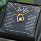 To My Beautiful Wife Necklace Gift for Her, Soulmate for Wife Valentine Gifts from Husband, Birthday for Women, Soulmate Gifts, Message Card and Necklace Gifts Box Gift Box Styles on Birthday, Wedding, Anniversary, Valentine Forever Love