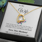Couples Gifts, To My Dear Wife Necklace Gifts From Husband, Wedding Anniversary Jewelry For Wife From Husband, Necklace Customer Name Message Card and Gift Box styles On Birthday, Christmas, Anniversary Forever Love