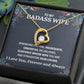 Wife Necklace Gift From Husband To My Badass Wife Pendant Birthday Jewelry with Message Card and Gift Box. Gift for Wife. Necklace Gift Set for Wife Necklace Gifts Box Gift Box Styles Forever Love