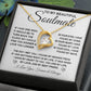 To My Beautiful Soulmate Necklace Gift for Her, Soulmate for Wife Birthday Gifts from Husband, Anniversary Jewelry for Women, Soulmate Gifts, Message Card and Necklace Gifts Box Gift Box Styles on Birthday, Wedding, Anniversary, Valentine Forever Love