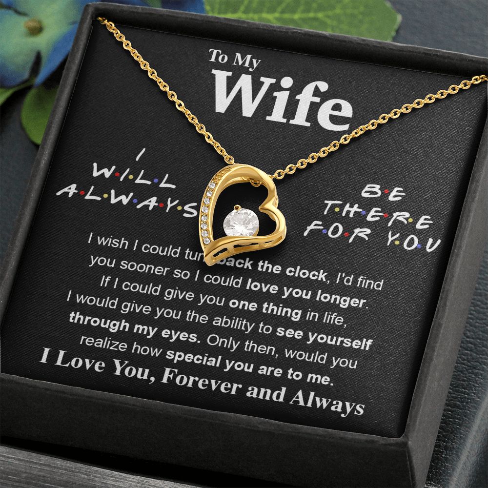 To My Wife Necklace To My Future Wife Necklace Gifts, Promise Necklace For Her, Fiance Gifts For Her, Valentine Gifts For Soulmate From Husband With Message Card Box LED, Soulmate Necklace For Women, To My Wife Necklace Forever Love