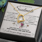 Personalized Valentine Gift For Wife, To My Soulmate Necklace For Women, Soulmate Jewelry, To My Wife Necklace From Husband, Necklace Custom Name Message Card and Gift Box Styles on Birthday, Christmas, Wedding, Anniversary Forever Love