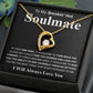 Gifts For Soulmate Birthday Gifts From Husband Necklace Valentines Day, Necklace for Future Soulmate, Valentine Anniversary Jewelry for Wife Necklace Gifts from Husband - Soulmate Gift Necklace with Message Card and Gift Box Forever Love