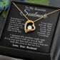 Soulmate Necklace from Husband, Wedding Anniversary Romantic Gifts for Wife from Husband to My Wife Necklaces for Wife Birthday Gifts, Wife Jewelry Necklace Message Card and Necklace Gift Box Gift Box Styles on Birthday, Wedding, Anniversary, Valentin For