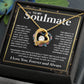 Couples Gifts Necklace To My Soulmate Necklace Anniversary Wedding Jewelry Romantic Gifts For My Wife Pendant Jewelry with Message Card and Box Necklaces for Women Valentines Day Happy Anniversary Wedding Present Forever Love