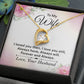 To My Wife Necklace, Wife Necklace, Wife Gift, WIfe Gift From Husband, Happy Anniversary, Meaningful Necklace Message Card and Gift Box Styles on Birthday, Christmas, Anniversary Forever Love