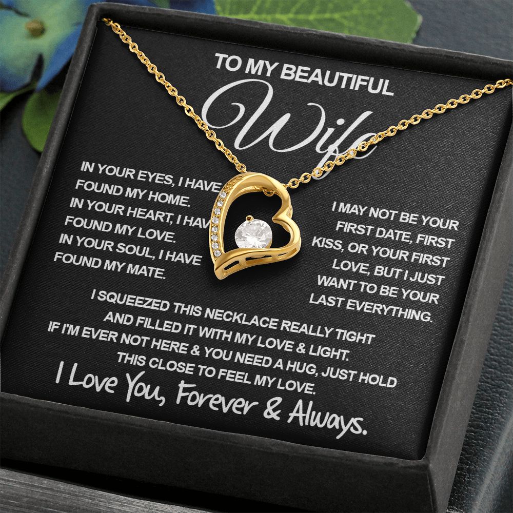 To My Beautiful Wife Necklace, Soulmate Jewelry For Women, Wife Necklace From Husband, Soulmate Valentine Gifts Necklace For Wife, Soulmate Gifts For Her, To My Future Wife Necklace Soulmate Forever Love