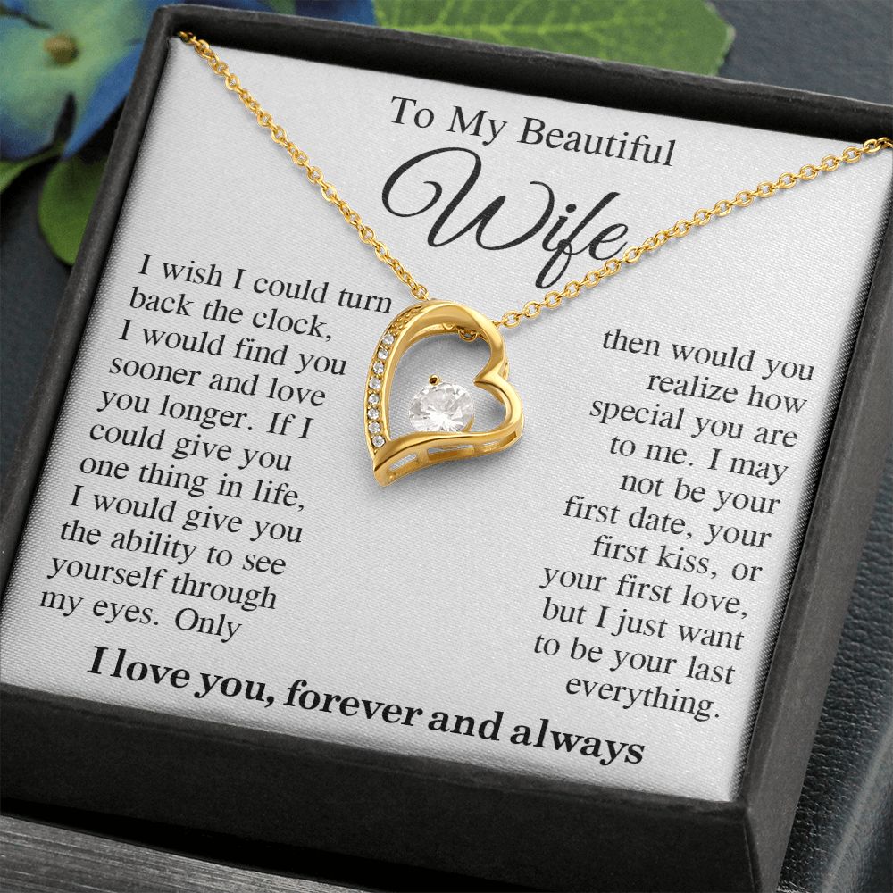 To My Beautiful Soulmate Necklace Gift, Wife Gifts From Husband, Valentine Gifts For Wife From Husband To My Soulmate Necklace Message Card and Necklace Gift Box Gift Box Styles on Birthday, Wedding, Anniversary, Valentine Forever Love