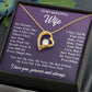 To My Wife Necklace Gift for Her, Soulmate Jewelry, Necklaces for Wife from Husband, Valentine To My Wife Necklace, Soulmate Gifts, Necklace Message Card and Gift Box Styles on Birthday, Wedding, Anniversary, Valentine Forever Love