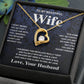 Wife Necklace Gift From Husband To My Badass Wife Valentines Day Anniversary Jewelry with Message Card and Gift Box. Gift for Wife. Necklace Gift Set for Wife Message Card and Necklace Gifts Box Gift Box Styles Forever Love