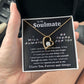 To My Soulmate Necklace To My Future Wife Necklace Gifts, Promise Necklace For Her, Fiance Gifts For Her, Valentine Gifts For Soulmate From Husband With Message Card Box LED, Soulmate Necklace For Women, To My Wife Necklace Forever Love